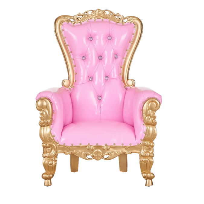 Light Pink & Gold Kid Throne