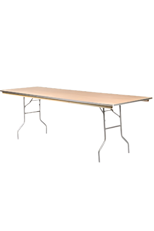 8ft Wooden Banquet Table