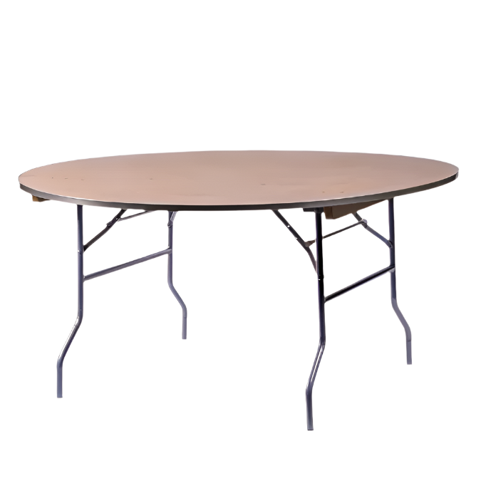60" Round Wooden Table